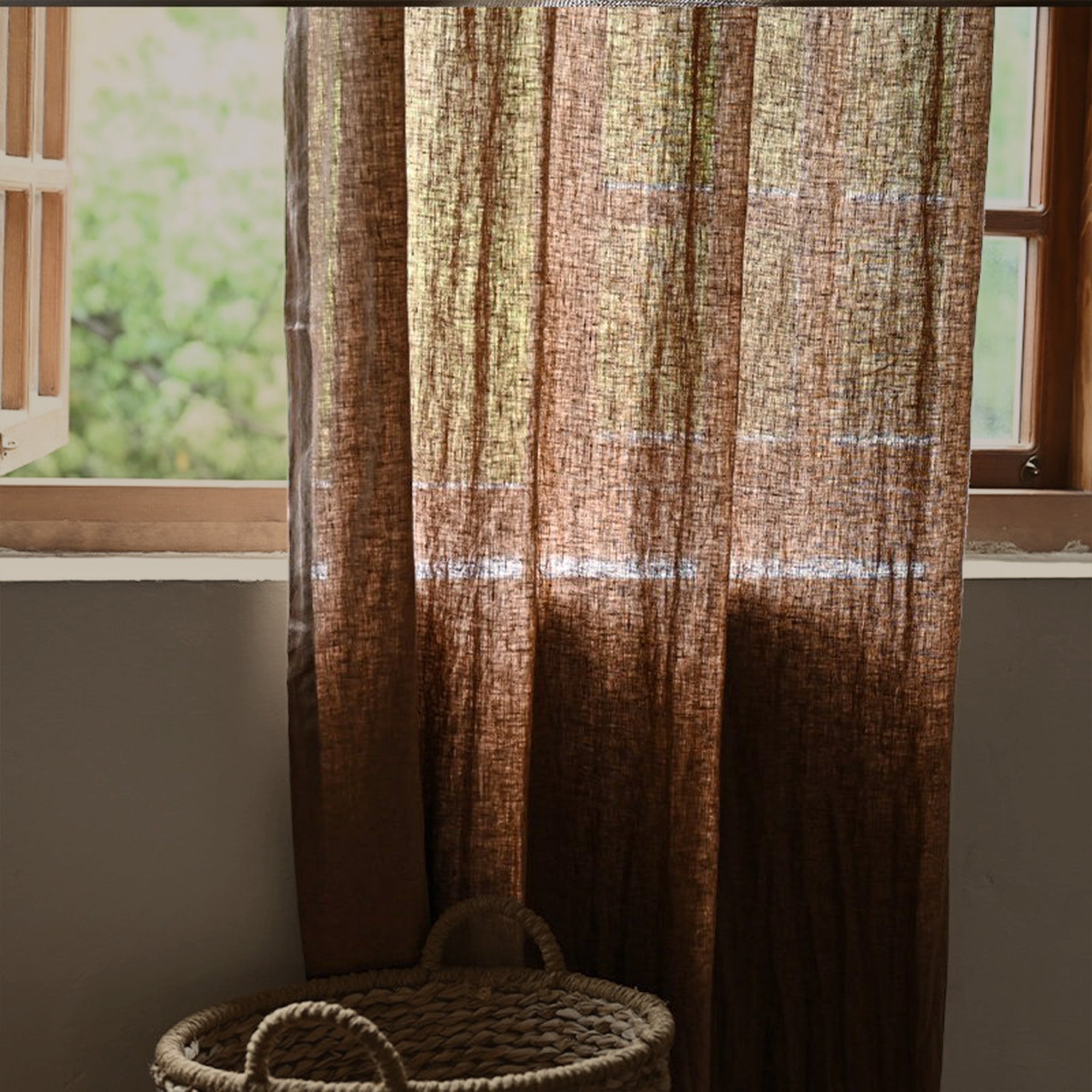 Chestnut Weave Linen