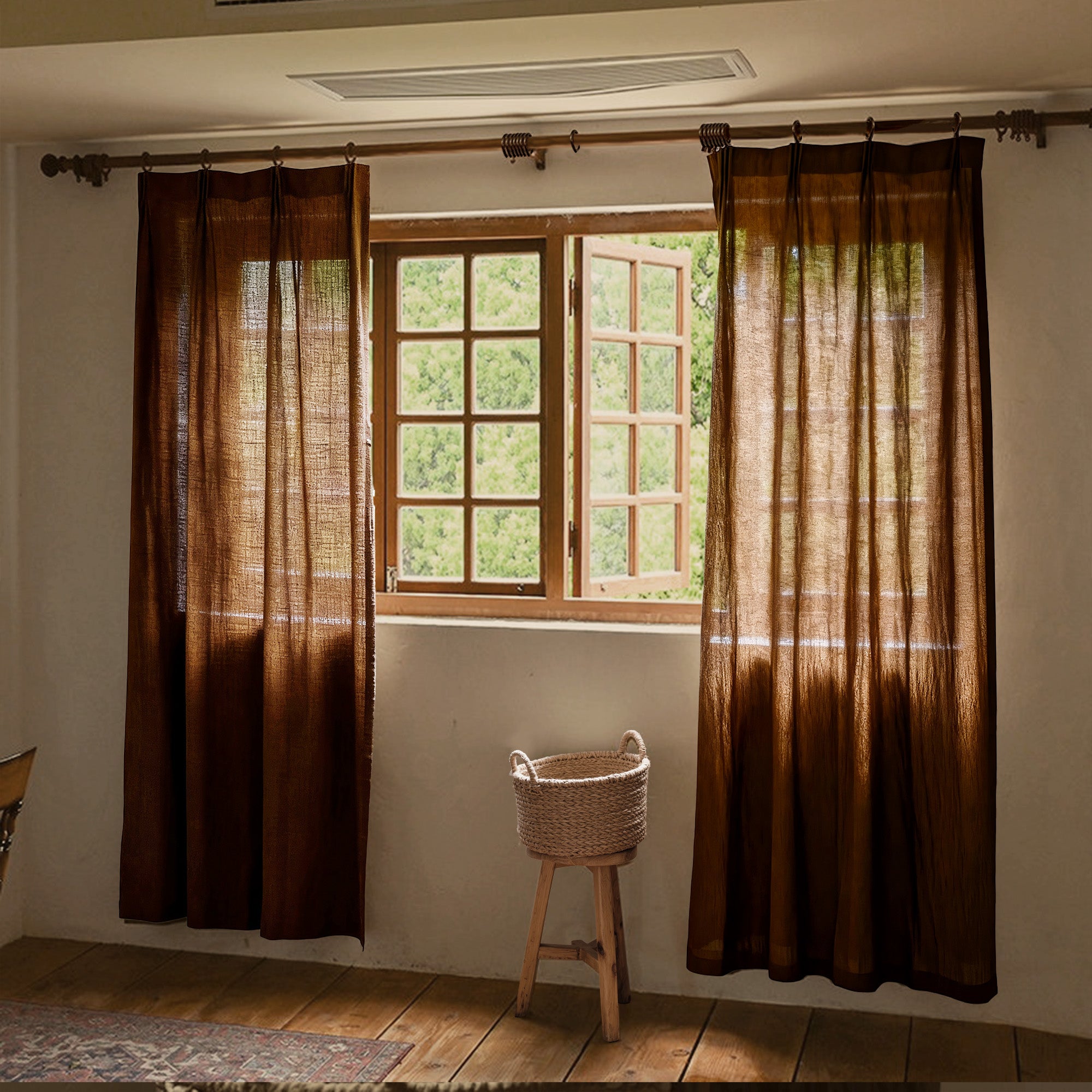 Chestnut Weave Linen