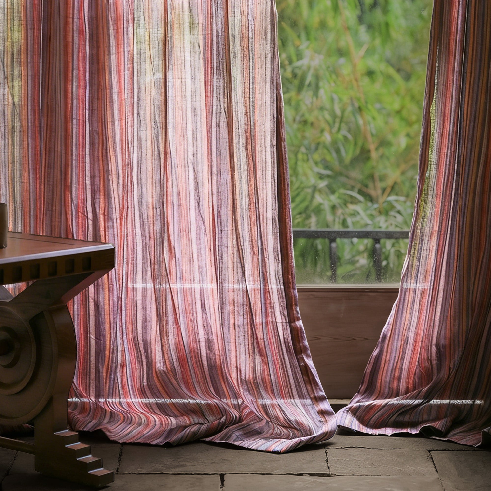 Crimson Stripe Linen