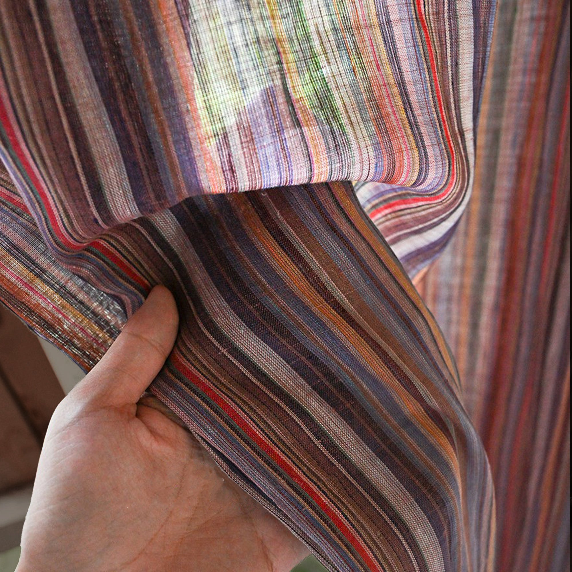 Crimson Stripe Linen