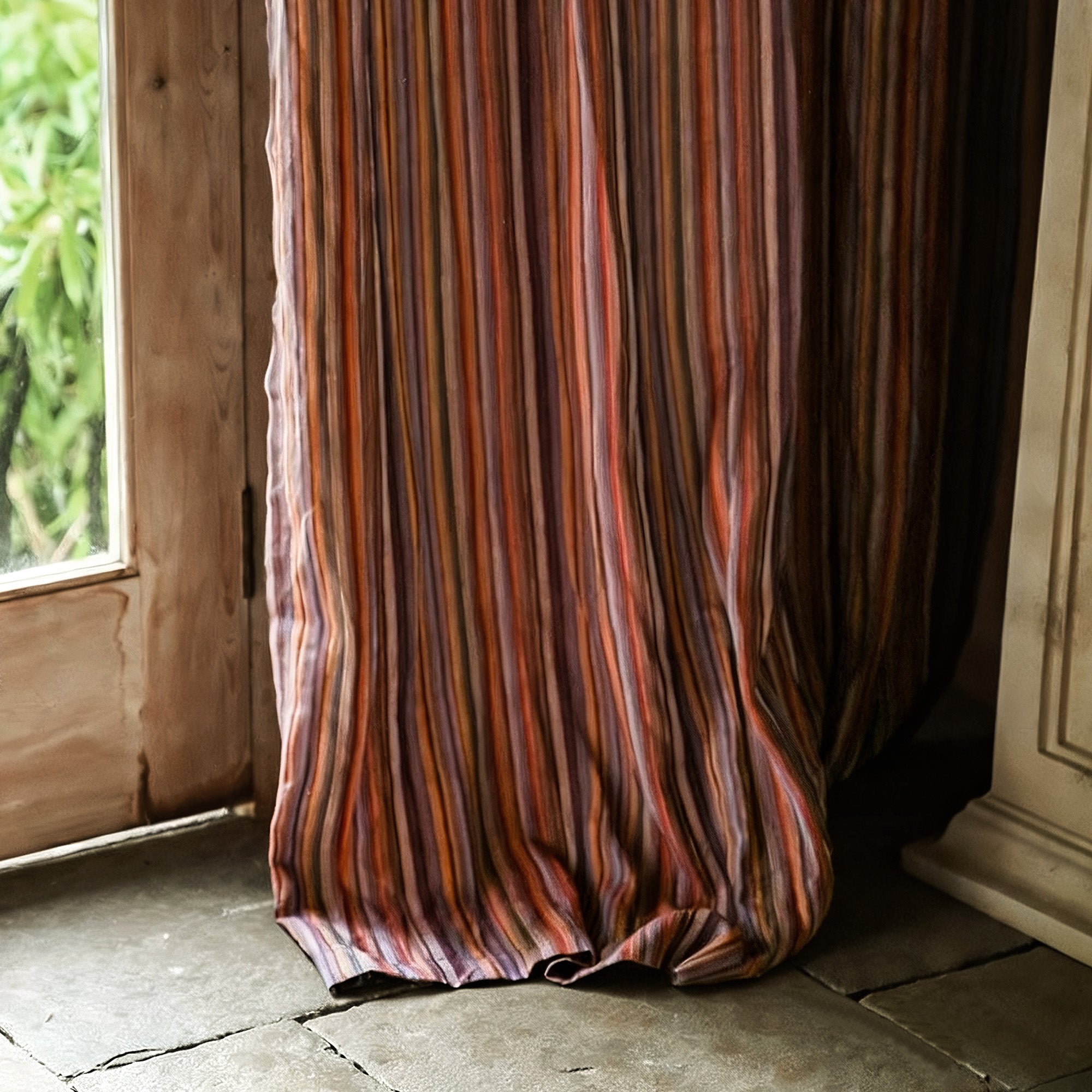 Crimson Stripe Linen