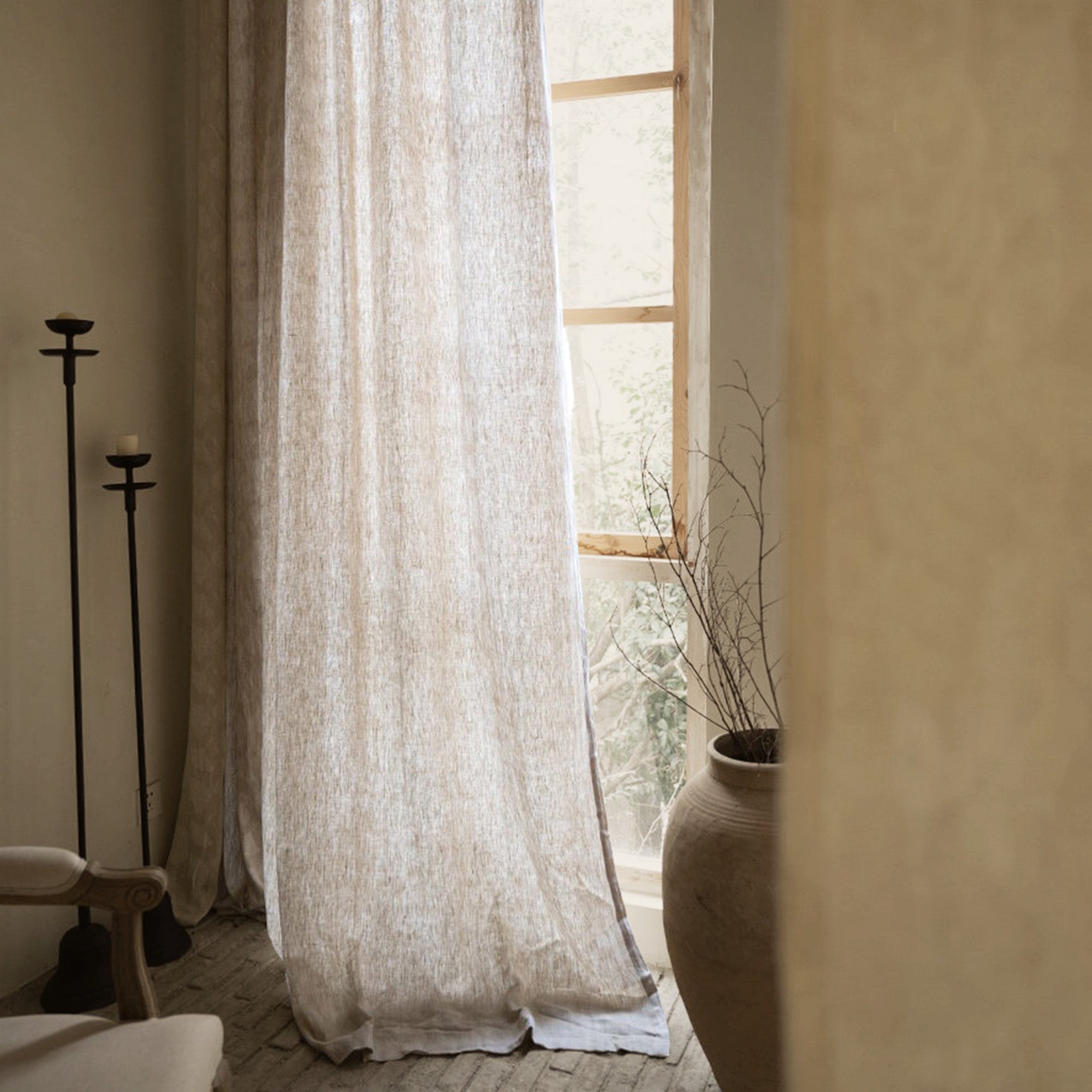 Ginkgo Jacquard Linen