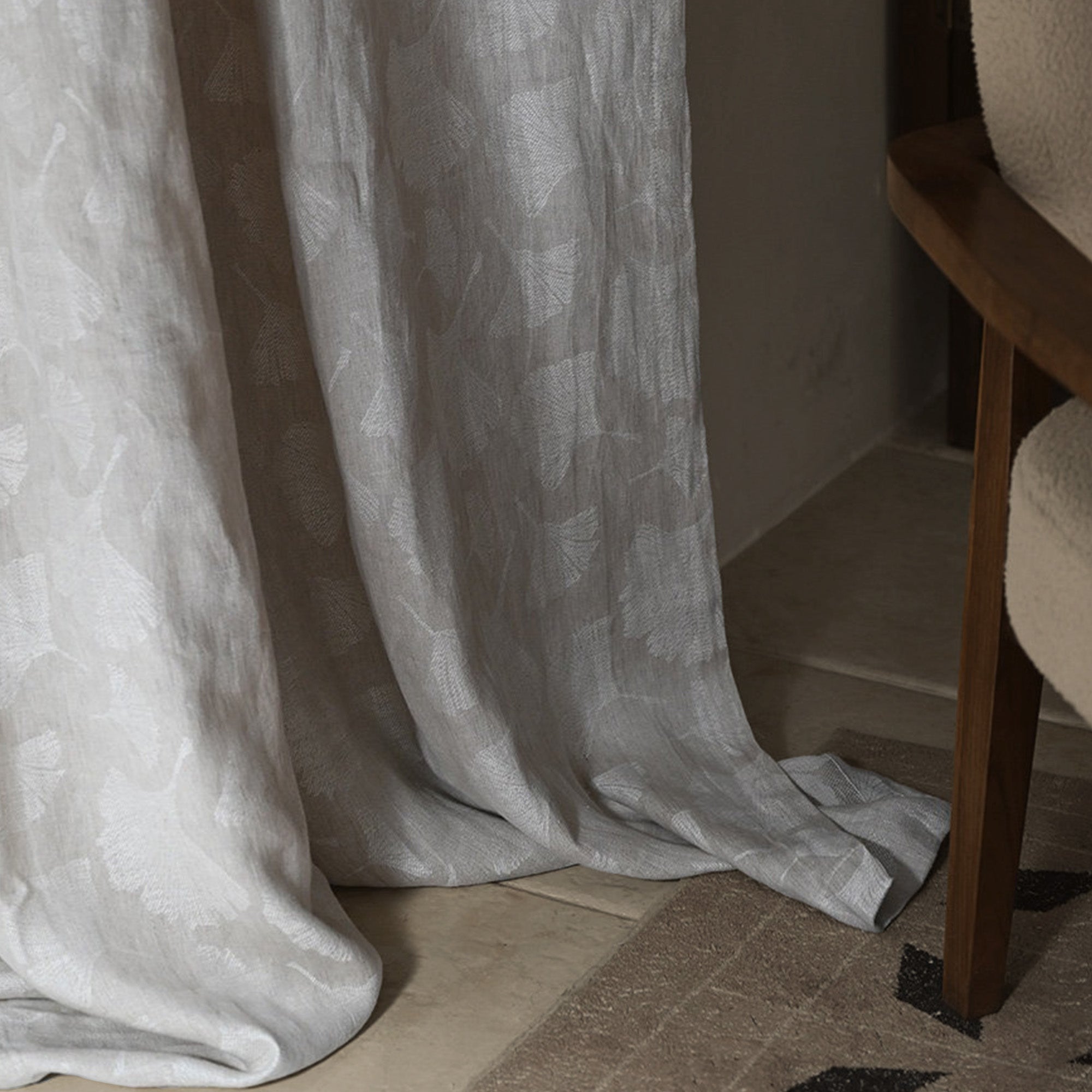 Ginkgo Jacquard Linen
