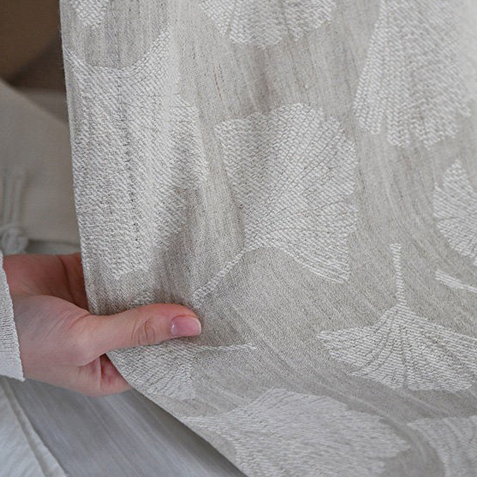 Ginkgo Jacquard Linen