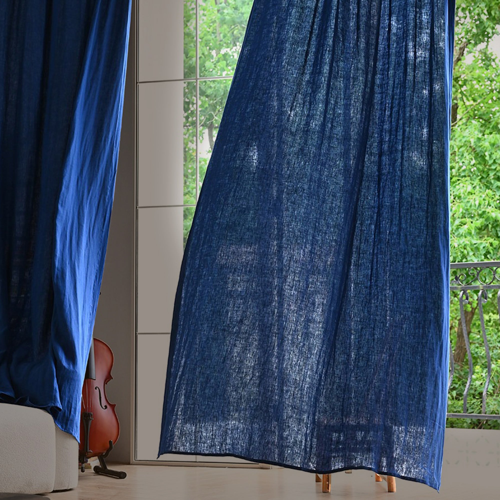 Indigo Slub Linen