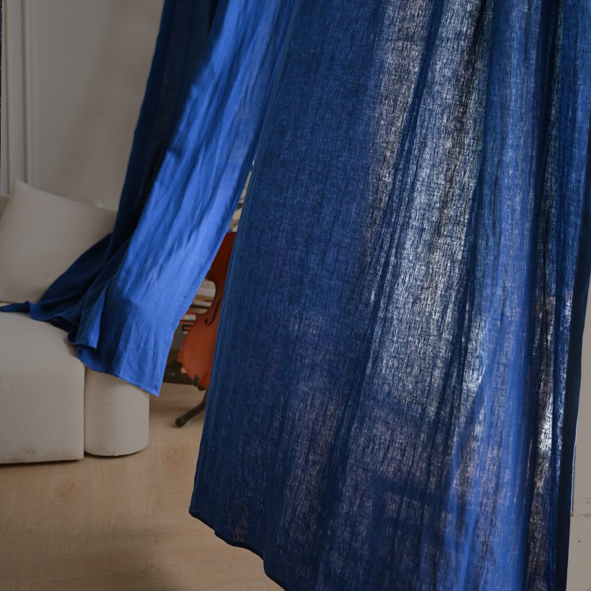 Indigo Slub Linen