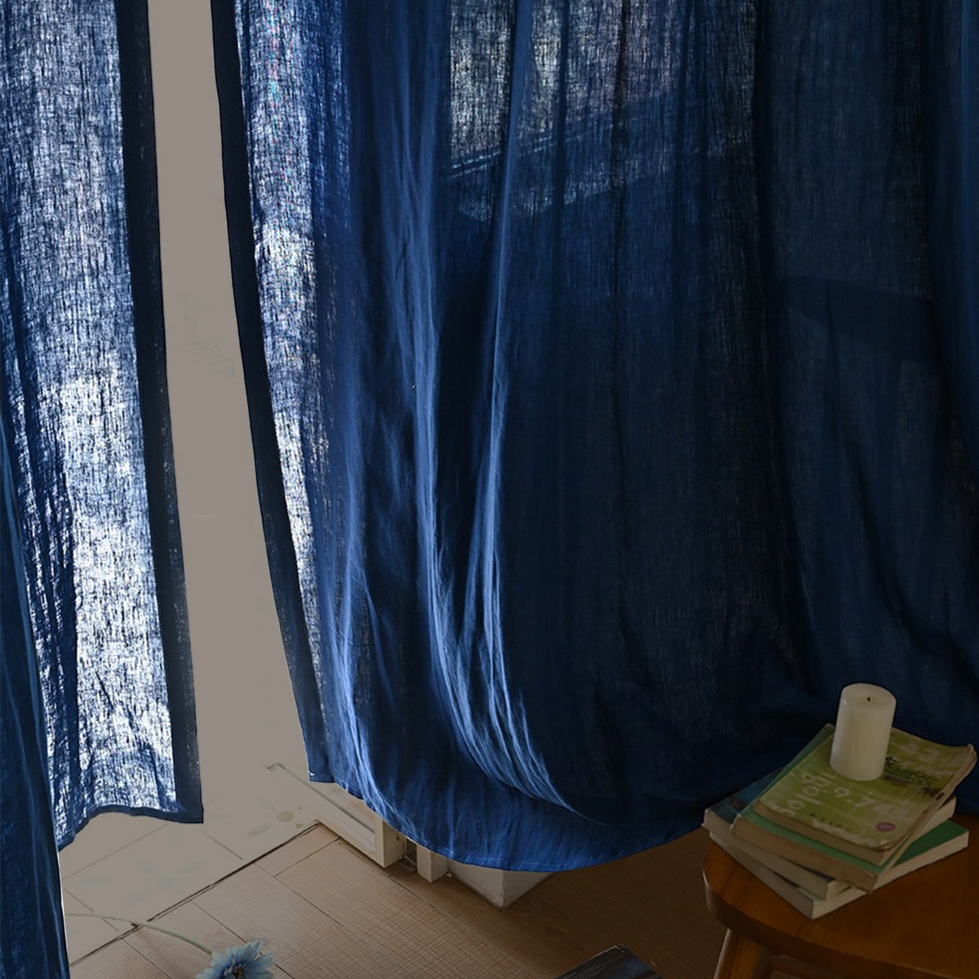 Indigo Slub Linen